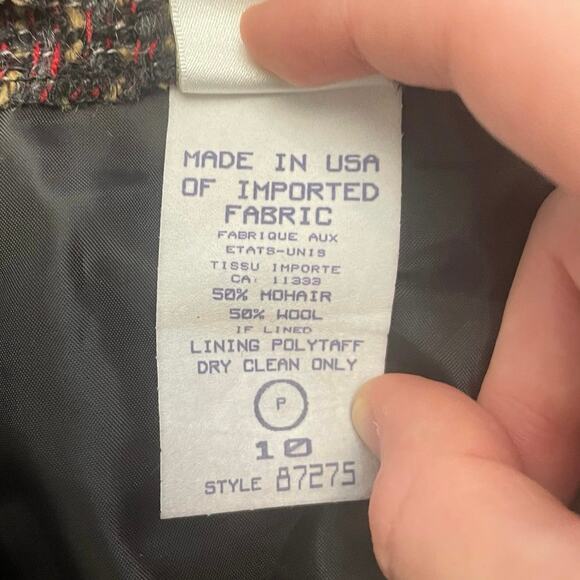 Bleyle Vintage Mohair Wool Tweed Mini Skirt Size 10 Petite Multicolor Fall Boho - Picture 10 of 10